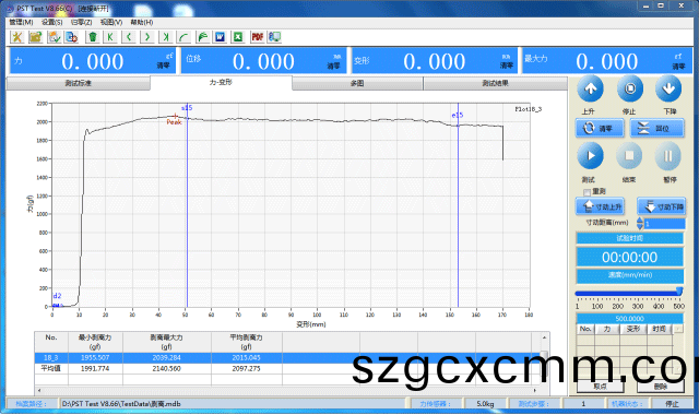 電腦式剝離力試驗機(ji)輭件(jian)界麵 電腦式(shi)剝離力試驗機輭(ruan)件界(jie)麵